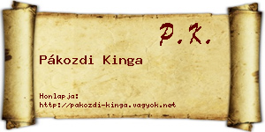Pákozdi Kinga névjegykártya